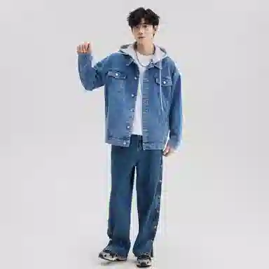 A.X.S.K Vintage Detachable Hood Jacket Set