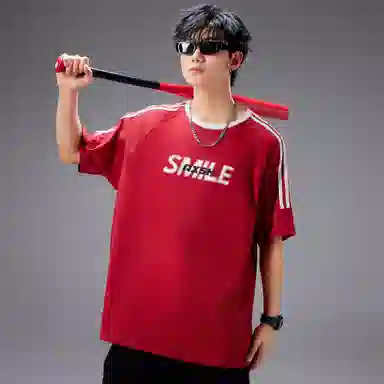 A.X.S.K Striped Oversized Pullover Tee