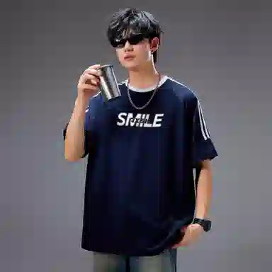 A.X.S.K Striped Oversized Pullover Tee