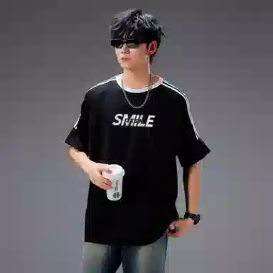 A.X.S.K Striped Oversized Pullover Tee