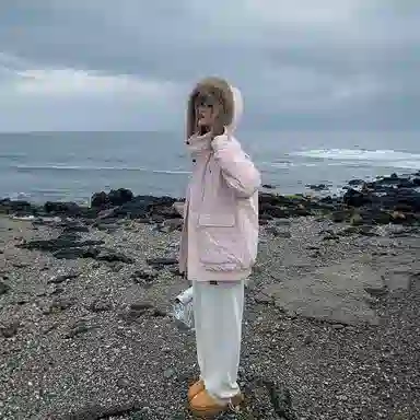 玉儿恋 韩系学院风甜美工装多口袋毛领甜心学院派高级感小众风小个子棉服 女款