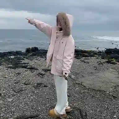 玉儿恋 韩系学院风甜美工装多口袋毛领甜心学院派高级感小众风小个子棉服 女款