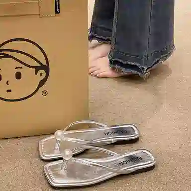 Black Dinosaur Casual Slip-On Sandals