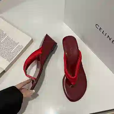 黑恐龙 潮流时尚休闲舒适百搭 防滑人字拖鞋 女款