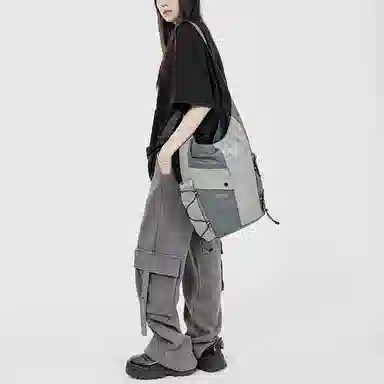 MYEDITION Y2K Dark Street Bucket Bag