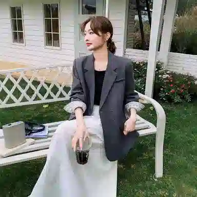 桴生 休闲气质纯色舒适简约西装 女款