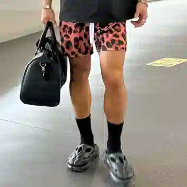 物质公式 美式复古高街不过膝三分裤撸铁健身运动跑步透气网口舒适柔软透气篮球裤 男女同款