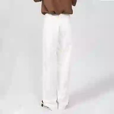 物质公式 美式高街复古做旧水洗基础款百搭透气宽松休闲高腰牛仔裤 男女同款 浅蓝色