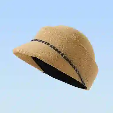 浪莎 显脸小减龄圆顶草编出游防晒遮阳 锦纶 草帽 女款