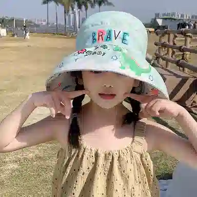 浪莎 贝壳大帽檐韩版太阳帽帅气渔夫鸭嘴 薄款 防晒帽 儿童款