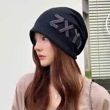 浪莎 宽松显脸小堆堆帽套纯色 月子帽空调房防风护额头光头术后无压感 棉 包头帽 女款