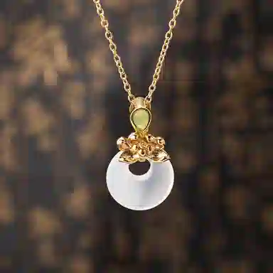 彗时 平安扣 玉髓 项链 男女同款情侣款