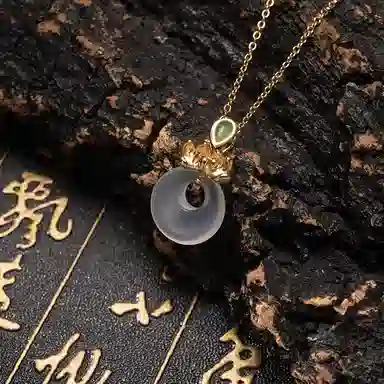 彗时 平安扣 玉髓 项链 男女同款情侣款