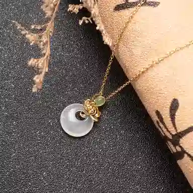 彗时 平安扣 玉髓 项链 男女同款情侣款