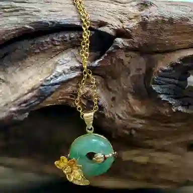 彗时 荷塘月色 非洲翠 项链 男女同款情侣款