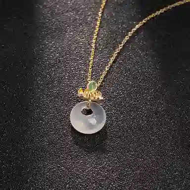 彗时 平安扣 玉髓 项链 男女同款情侣款