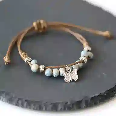 饰伴 国潮小众设计感复古新国风文艺蝴蝶手链 时尚潮流可爱百搭手饰 女款