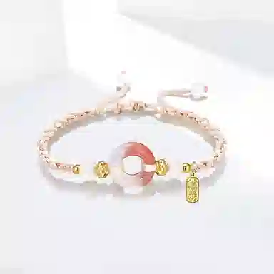 【锁住平安，扣住幸福】 饰伴 新中式转运国风开运顺遂编织绳 好运 合金 手绳 男女同款情侣款