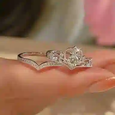 饰伴 加冕皇冠 可摘星辰 可一对组合单戴 戒指 男女同款情侣款