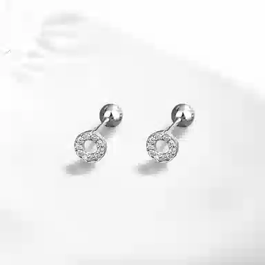 饰伴 星芒凝萃 简约闪耀 国潮复古简约通勤 轻奢小众高级感优雅精致 合金/锆石 耳钉 女款