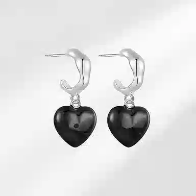 饰伴 暗黑系甜酷爱心 高端设计感气质 日常通勤 耳环 女款