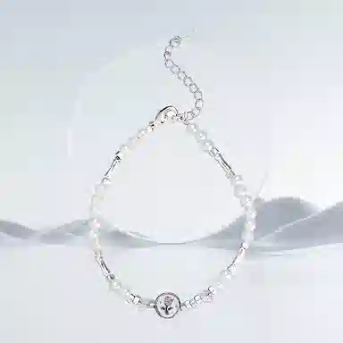 饰伴 郁金香 森系法式甜美小众 竹节 铜 贝珠 手链 女款