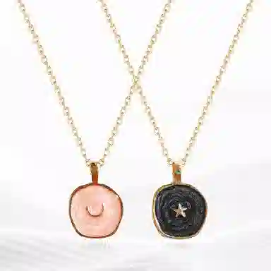 饰伴 月牙星心 轻奢乌托邦小众设计创意 项链 女款