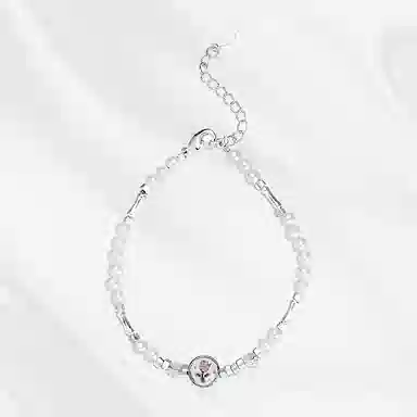 饰伴 郁金香 森系法式甜美小众 竹节 铜 贝珠 手链 女款