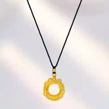 饰伴 祥龙平安扣 中国风复古国潮 铜合金 项链 女款