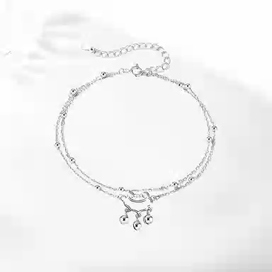 饰伴 皎锁铃光高级感 精致轻奢小众设计日常百搭  #好运 合金 脚链 男女同款情侣款