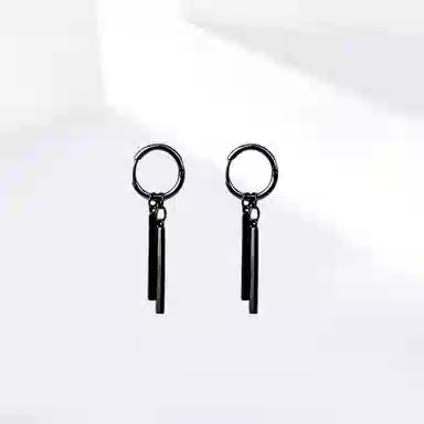 饰伴 时尚简约 吟雪极影耳环小清晰 国潮轻奢   小众设计 个性优雅搭 #好运  日常百搭 合金 耳钉 男女同款情侣款