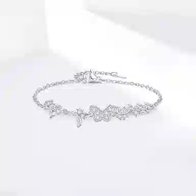 饰伴 蝴蝶精致大气简约高级感小众设计轻奢百搭气质温柔通勤套装 合金 手链 男女同款情侣款