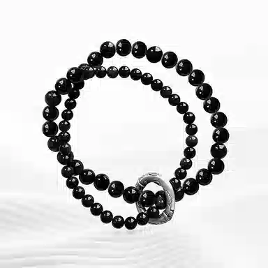 饰伴 新中式国风如鱼得水平安扣手链 复古国潮小众设计感百搭串珠手饰 手串 女款