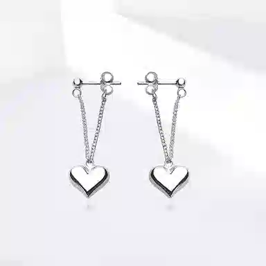 饰伴 恋慕长韵  复古轻奢新中式通勤优雅爱心优雅精致 春夏秋冬可爱 合金 耳环 女款