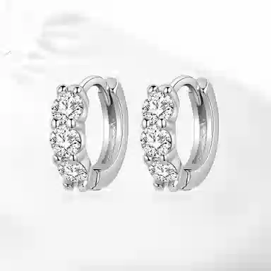 饰伴 锆韵流光 时尚简约 精致高级 雅致 小众 创意设计日常百搭 甜美清新 好运 温柔大方 合金 耳环 女款