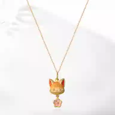 饰伴 灵狐绮缘 新小众时尚简约 精美可爱萌狐招缘 #好运 铜 项链 女款