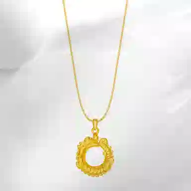 饰伴 祥龙平安扣 中国风复古国潮 铜合金 项链 女款