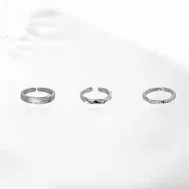 饰伴 简韵逸指 冷淡风小众高级感 可调节设计轻奢优雅精致 复古国潮 合金 戒指 男女同款情侣款