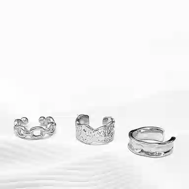 饰伴 嘻哈耳骨夹 冷淡风朋克质感 小众不规则边耳饰 合金 耳夹 女款