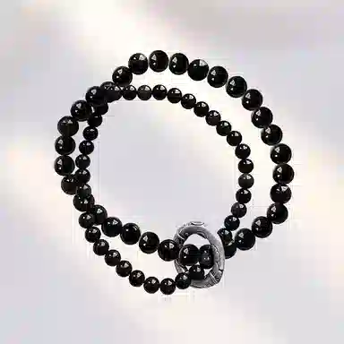 饰伴 新中式国风如鱼得水平安扣手链 复古国潮小众设计感百搭串珠手饰 手串 女款