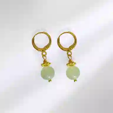 饰伴 绿珠 轻奢小众国潮高级感 树脂 耳环 女款