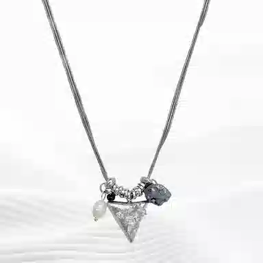 饰伴 小众设计多层三角 轻奢高级感 串珠甜酷风 项链 女款