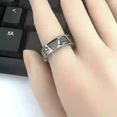 饰伴 小众几何涂鸦 复古朋克中性欧美嘻哈风 合金 彩脂贝 树脂 手镯 女款