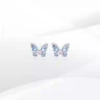 饰伴 蝴蝶告白 新中式 独特风格个性配饰 精致高级百搭 温柔优雅清晰质感 小众设计时尚潮流 甜美 #好运 合金 耳钉 女款