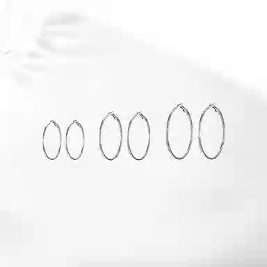 饰伴  扩象之环  冷淡风银色气质韩版时尚小众夸张圈圆轻奢高级日常百搭 #好运 合金 耳环 女款