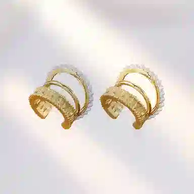 饰伴 三环 高级感 甜酷 无耳洞 耳夹 女款