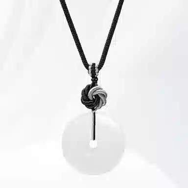 饰伴 国潮曼陀罗结平安扣 国风转运 玉髓 项链 男女同款情侣款 礼盒