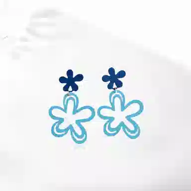 饰伴 菲菲雪莲时尚简约高级 好运  小众设计 优雅日常百搭 温柔 合金 耳环 男女同款情侣款