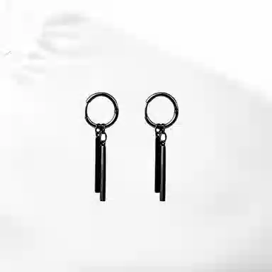 饰伴 时尚简约 吟雪极影耳环小清晰 国潮轻奢   小众设计 个性优雅搭 #好运  日常百搭 合金 耳钉 男女同款情侣款