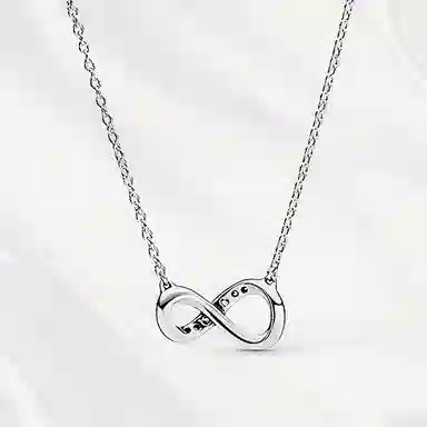 饰伴 永恒无限符号莫比乌斯环 闪闪发光爱无限真挚爱熠 项链 女款